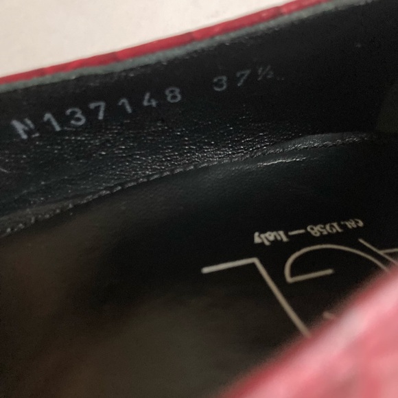 AGL Burgundy Animal Print Leather Point Toe Heels Size EUR 37.5, US 7 - Picture 11 of 13